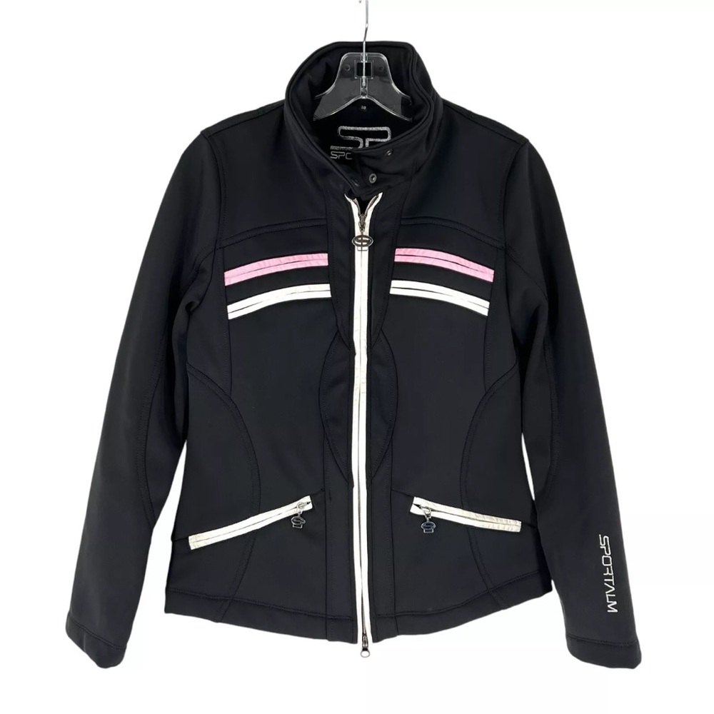 Sportalm Ski Jacket Black Stretch Full Zip Made in Austria Womens EU38 US Medium